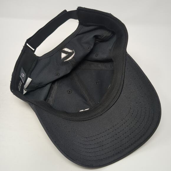 TaylorMade Strapback Baseball Cap Black One Size Adjustable Embroidered Poly - Picture 7 of 10